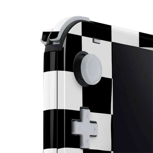 Black and White Zoomed Checkerboard Nintendo Switch Lite Skin